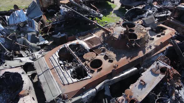 War in Ukraine  Destroyed Military Hardware in Bucha alt
