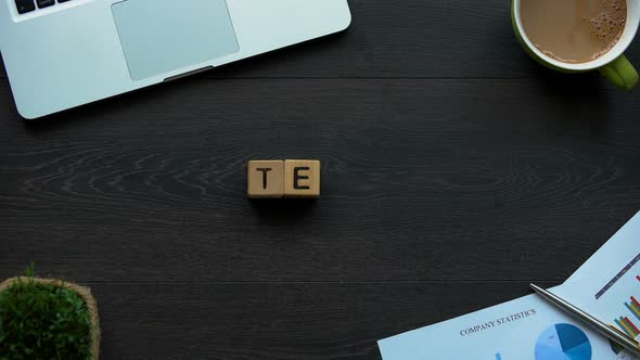 Team Word Made of Cubes Group of People With Common Interests and Views alt