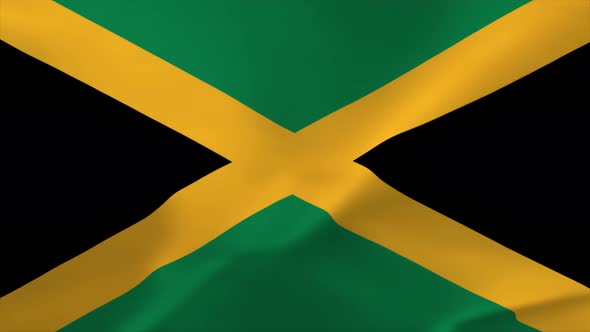 Jamaica Waving Flag Animation 4K Moving Wallpaper Background alt