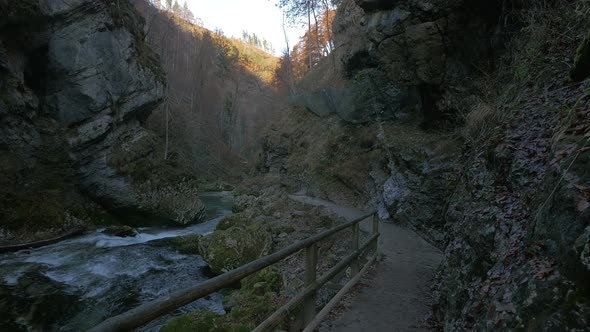 A path in a river valley