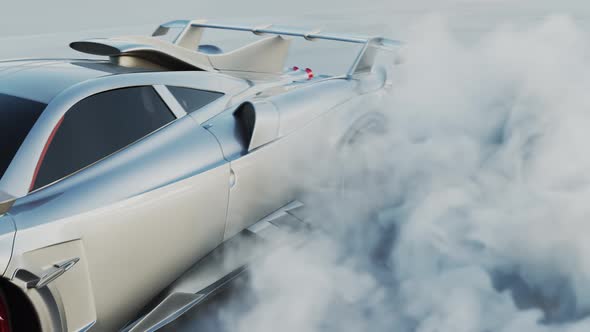 Drift Wheels Sport Cars With Smoke alt