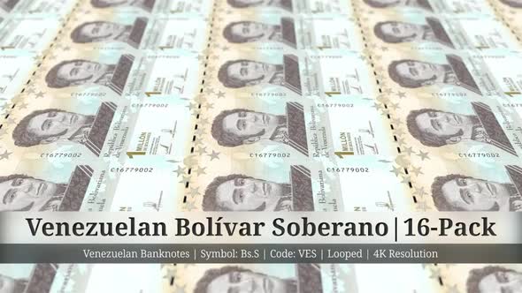 Venezuelan Bolívar Soberano | Venezuela Currency - 16 Pack | 4K Resolution | Looped alt