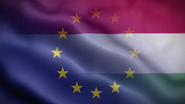 EU Hungary Flag Loop Background 4K