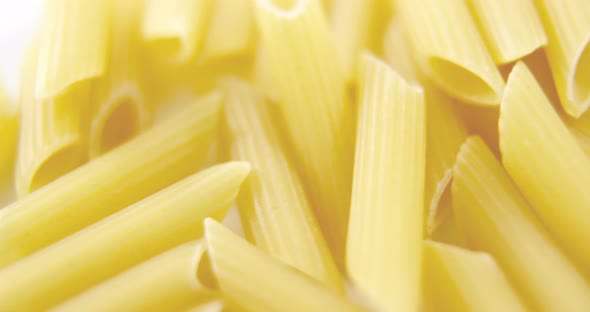 Close-up of penne pasta alt