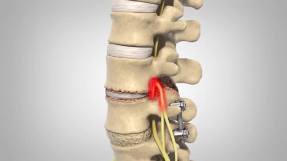 melting of bones in the spine system and pressure on nerves, Motion ...