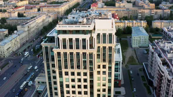 Glass Office Building in Business District Saint Petersburg Russia