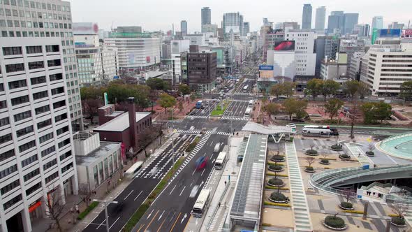 Nagoya City Highway with Heavy Traffic Timelapse alt