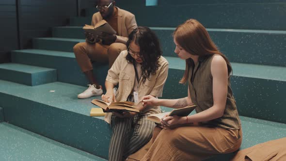 Multi-Ethnic University Students Studying Together alt