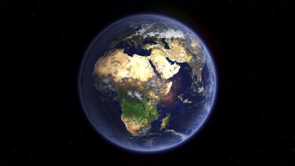 4k Rotation Earth with Star Sky alt