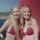 Two Young Pretty Girls Spend Time Together on the Boat - VideoHive Item for Sale