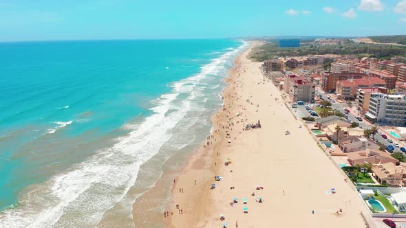 Aerial View of the Beaches of Costa Blanco Spain alt