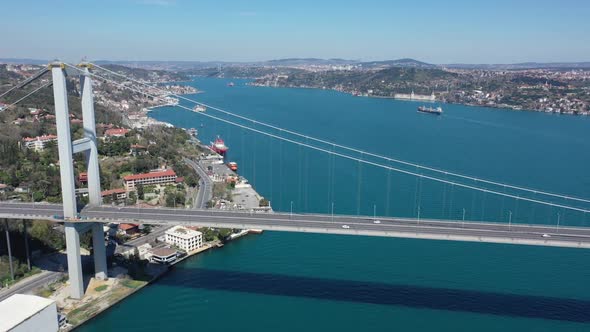 Bosphorus Bridge Aerial Video on Pandemic Days