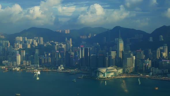 Beautiful building and architecture around Hong kong city skyline alt