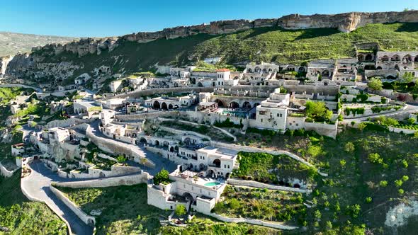 Great hotel in Cappadocia Aerial View 4 K Urgup City alt