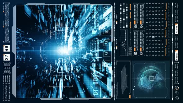 Hud Flying In Cyberspace Vertical Display 01048
