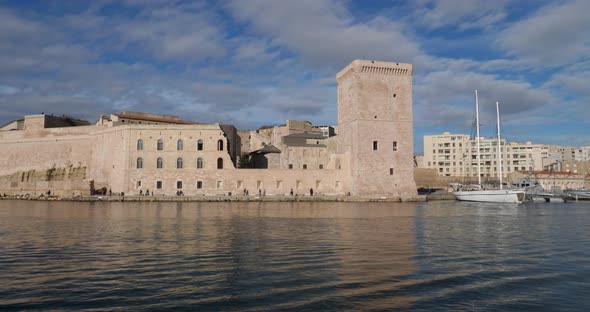 Fort Saint-Jean and the Vieux-Port,Marseille,Bouches-du-Rône,France. alt