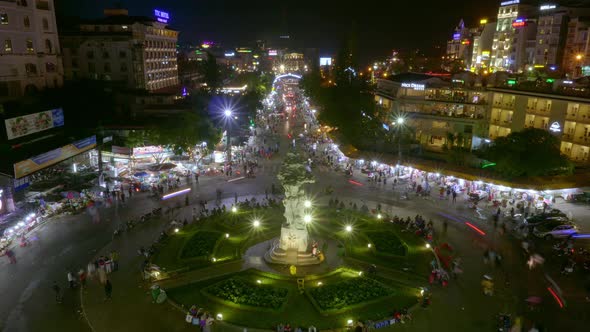 Vetnam Da Lat Night Market Timelapse