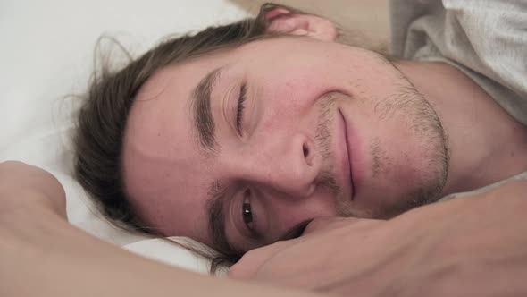 Young Handsome Man Wake Up alt