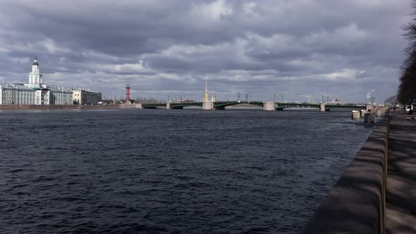 Saint-Petersburg, palace bridge.