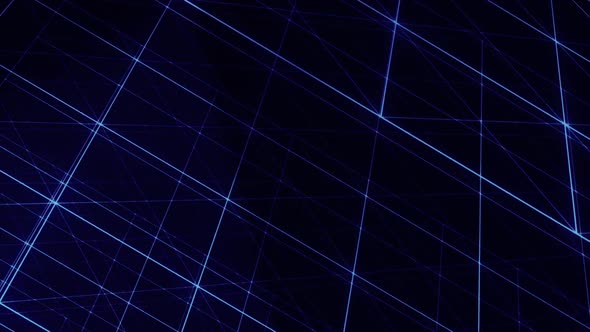 Abstract Blue Glow Lines Geometric Background Loop