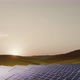 Farm solar panels reflecting light, at sunset background - VideoHive Item for Sale
