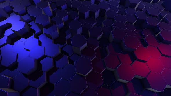abstract blue background with hexagons