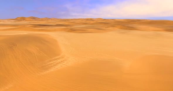 Stunning Desert Scenery Including Red Dunes alt