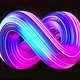 Ultraviolet abstract morphing fluid metal infinity shape motion background - VideoHive Item for Sale