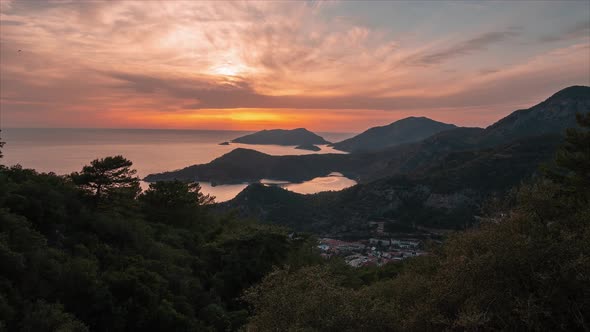 Timelapse time lapse oludeniz fethiye turkey Mediterranean timelapse of sunset