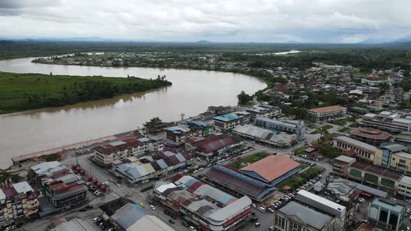 The Towns of Sarawak, Borneo, Malaysia alt