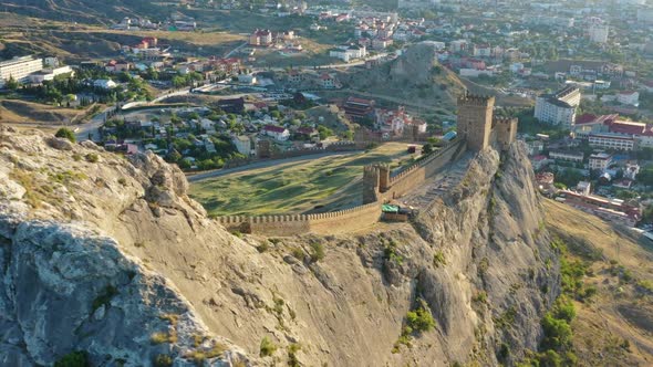 Ancient Genoese Fortress in Sudak Crimea alt