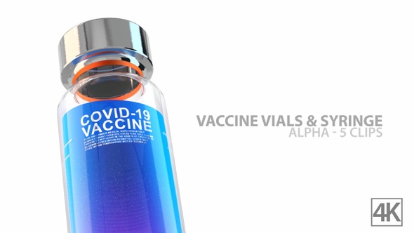 Isolated Vaccine Vial & Injection 4K
