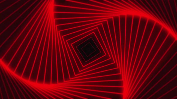 Red Retro Background Abstract Glowing Futuristic Corridor Poligon Grid Wireframe Tunnel  alt