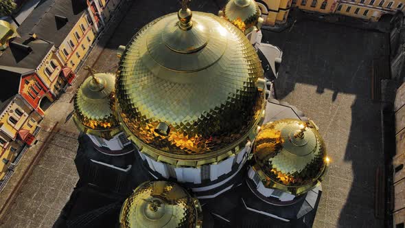 Beautiful Orthodox New Athos Monastery with Golden Domes in the New Athos alt