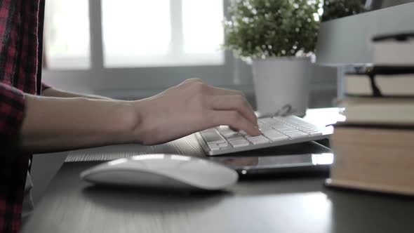 Freelance Working With Computer At Home alt