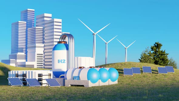Concept of an Energy Storage System Based on Electrolysis of Hydrogen Wind Farms