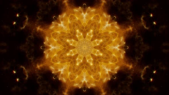 Shining Full Gold Kaleidoscope Loop 4K alt