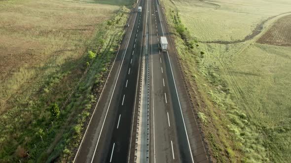 Bird eye road view