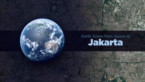 Jakarta (Indonesia) Earth Zoom to the City from Space