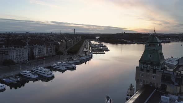 Stockholm Nybroviken Bay Aerial View