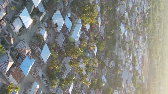 Zanzibar Tanzania  Houses on Tropical Island Slow Motion alt