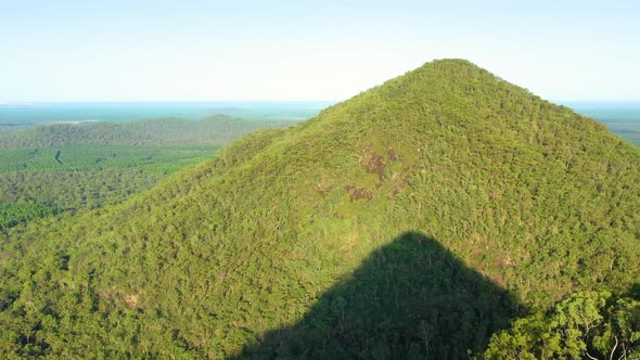 Aerial view of the Glass House Mountains, Queensland, Australia. alt