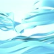 Abstract Blue Cloth Wavy Shapes Background