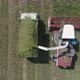 Top down aerial view of Combine harvesting and truck on field. 19 - VideoHive Item for Sale