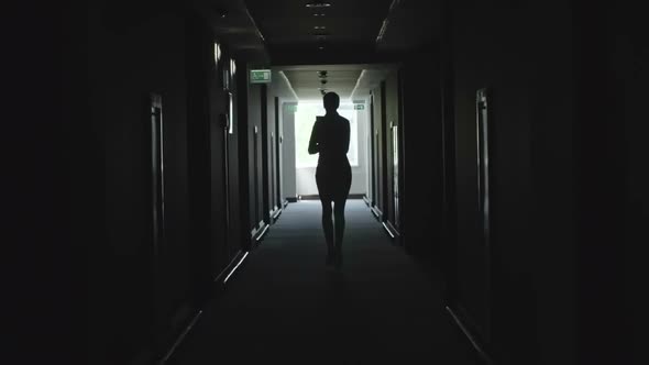 Business Lady Late for Work alt