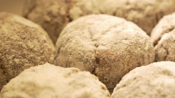 Tasty cookie close up 4K UHD 2160p  pan - Cookies on table in 4K UHD 3840X2160 video alt