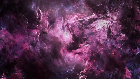 3D Space Flight Around Massive Gargantuan Nebula Loop