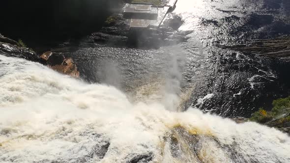 Looking Down The Montmorency Falls In Quebec City alt