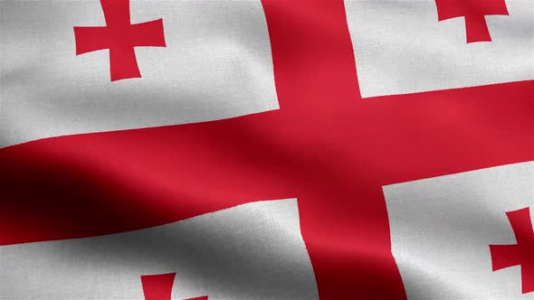 Georgia Flag Seamless Closeup Waving Animation alt