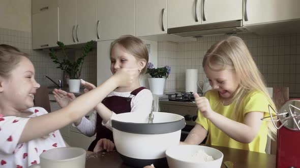 Children in the Kitchen Make Dough